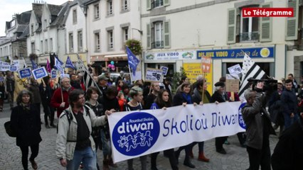 Langue bretonne. Forte mobilisation à Carhaix (Le Télégramme)
