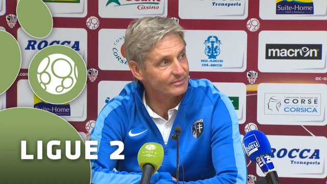 Conférence de presse AC Ajaccio - FC Metz (0-1) : Olivier PANTALONI (ACA) - José RIGA (FCM) - 2015/2016