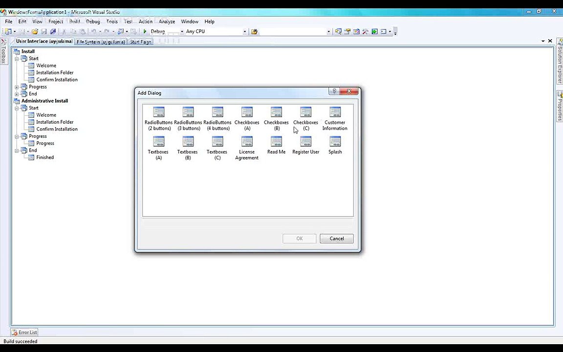 C# Dersleri - Visual Studio 2008'de Setup Oluşturma