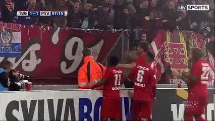 Hakim Ziyech Painful Celebration at Twente vs PSV Eindhoven 1-3 [EPIC FAIL]