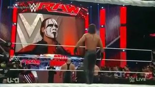 WWE RAW Debut - Sting's Says Brock Lesnar Destroys The Authority - HQ Video