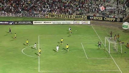 GOL DO RIVER! Eduardo aproveita rebote e abre o placar