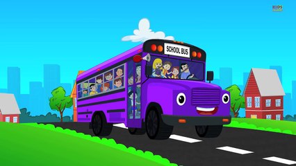 Wheels On The Bus go round and round Nursery Rhymes | kids song