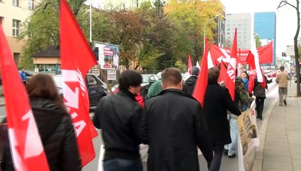 Marsz zamkniętych fabryk, Łódź, 24.10.2015