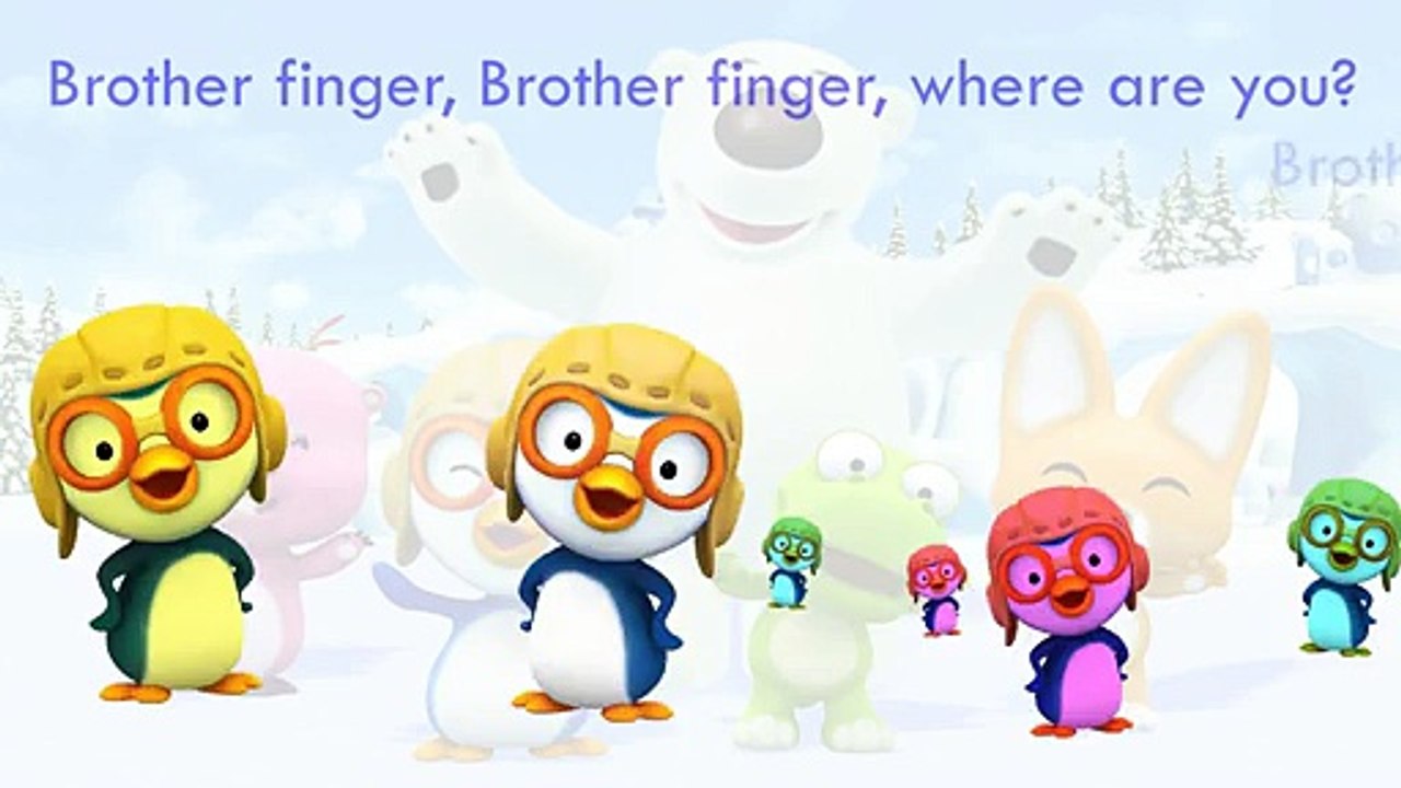 Pororo Finger Family Song Daddy Finger Nursery Rhymes Bear Bird Fox ...