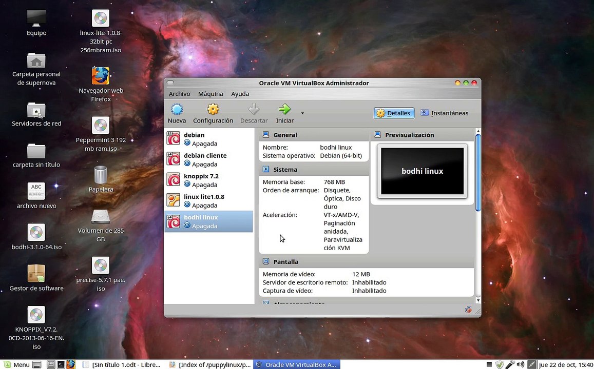 sistema operativo para computadora antigua (bodhi linux 3.1)