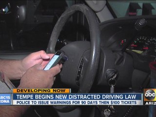 Tempe begins enforcing new distracted driving law