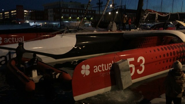 Transat Jacques-Vabre: la sortie du bassin Paul-Vatine