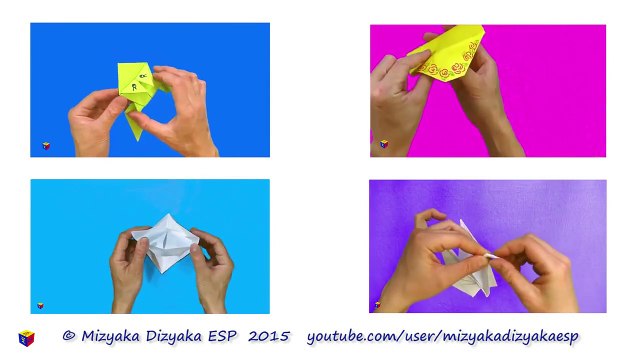 Cómo hacer un cangrejo de papel. Papiroflexia. Origami. Animales de papel