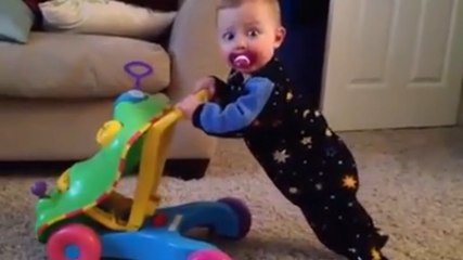 Baby Doesn't Know How This Toy Works