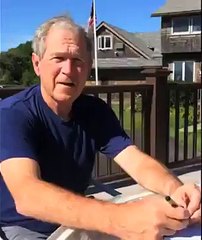 George W. Bush takes the ice bucket challenge