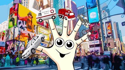 STREET VEHICLES Finger Family | Animated Surprise Eggs! Filled with Police Car & more! Nur