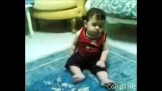 Funny video baby to eat while asleep