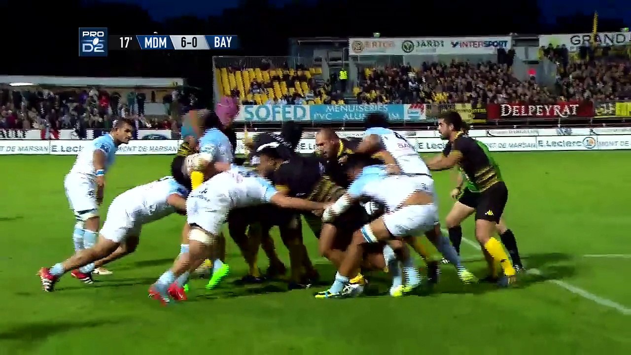 PRO D2 - Résumé Mont de Marsan-Bayonne: 38-15 - J6 - Saison 2015/2016