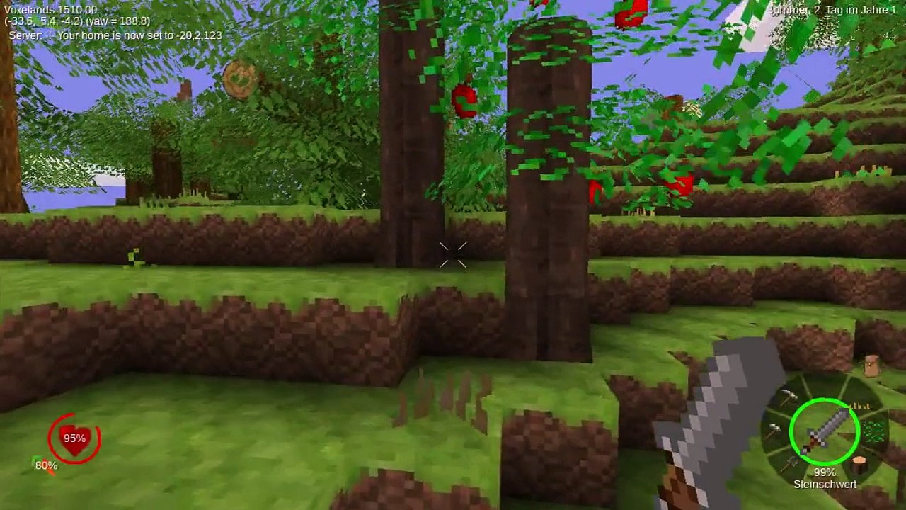 Howto voxelands 1510 - ein feldbett craften und platzieren