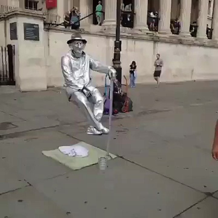 Man is riding on air