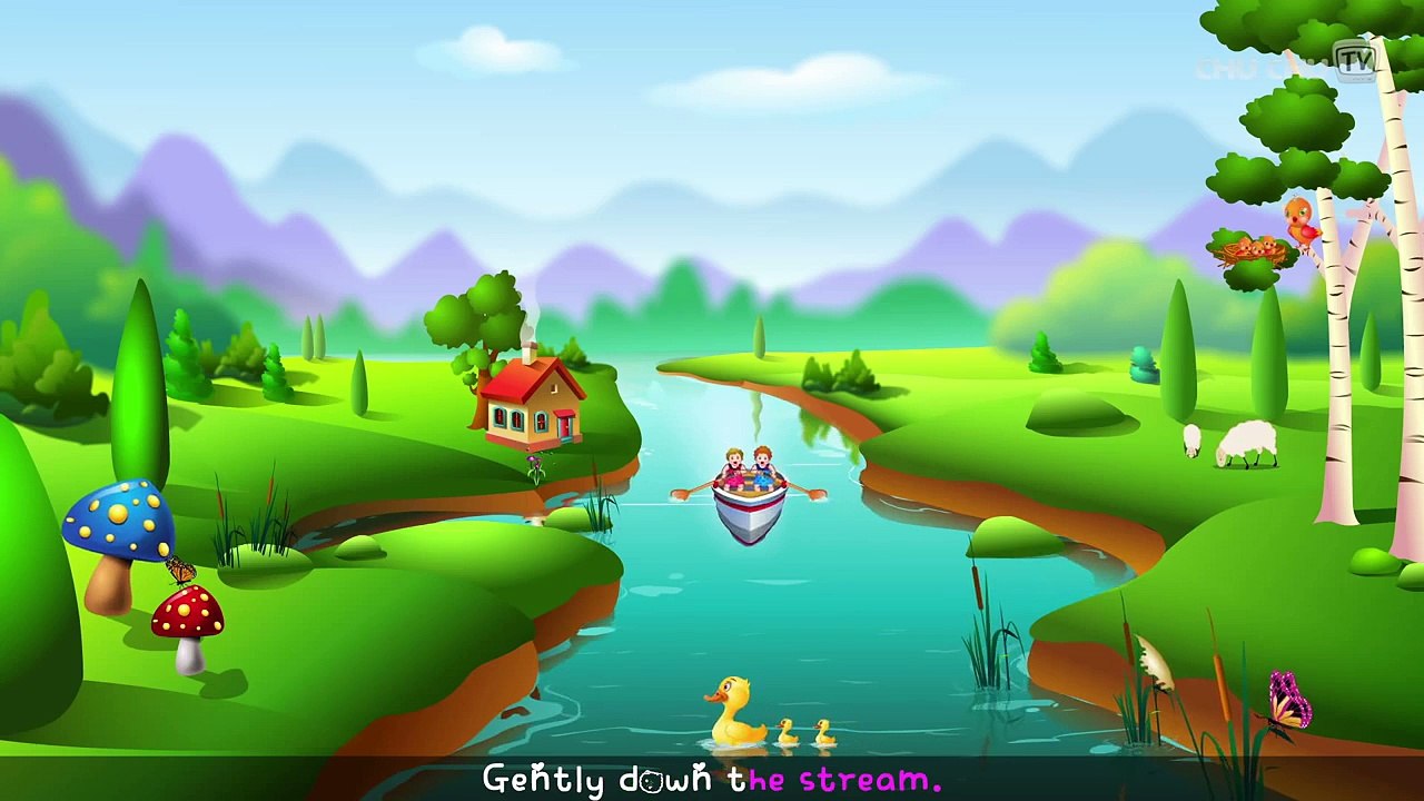 Row Row Row Your Boat Nursery Rhyme with Lyrics Lullaby Songs for Babies by ChuChuTV