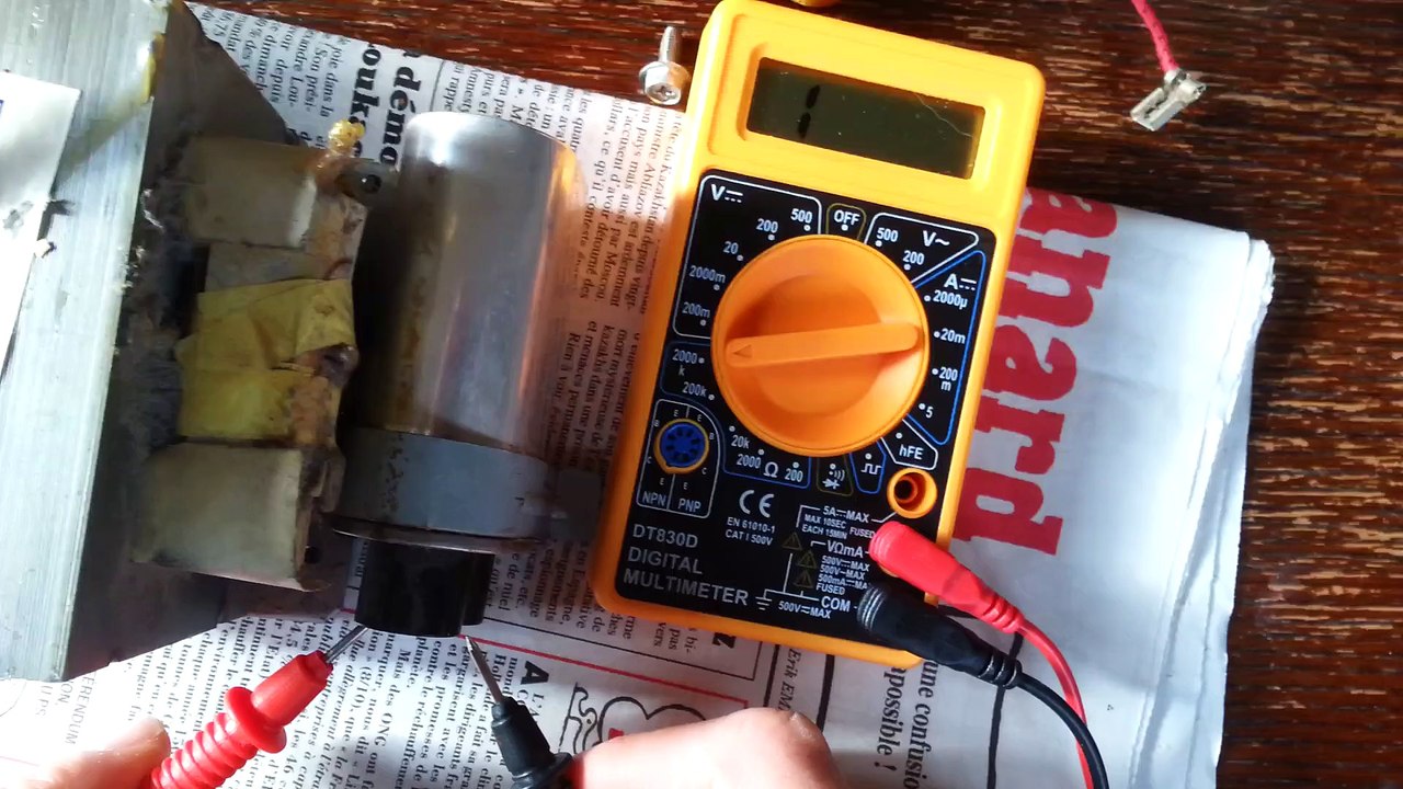 test condensateur avec multimetre