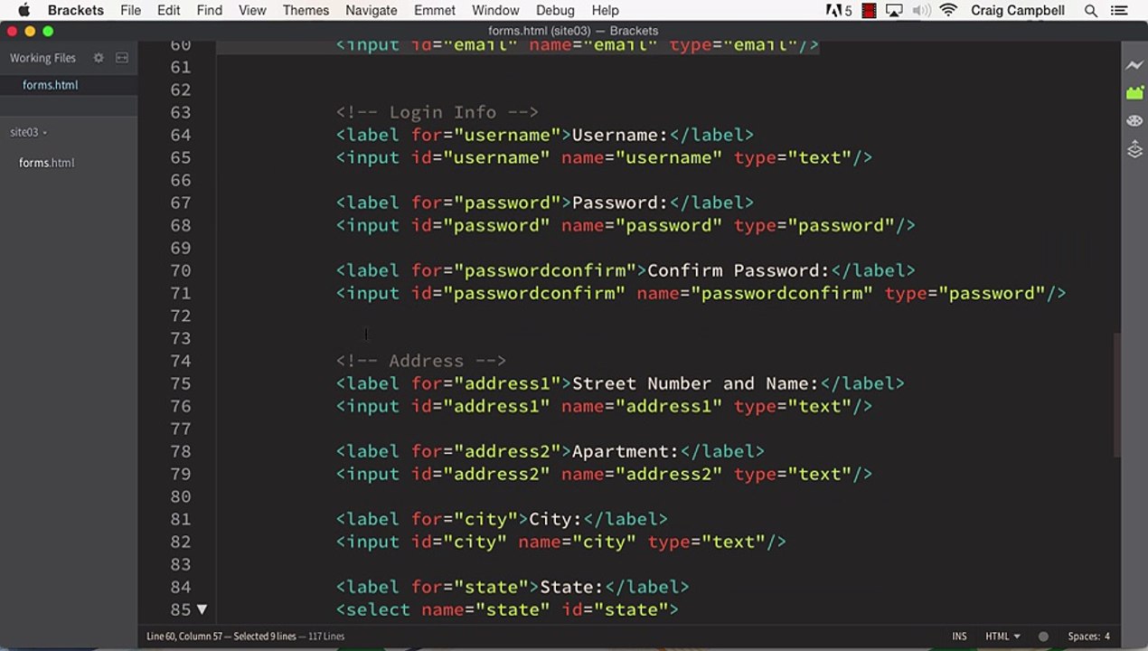 3-Other Input Types - Solid HTML Form Structure Tuts+ Course