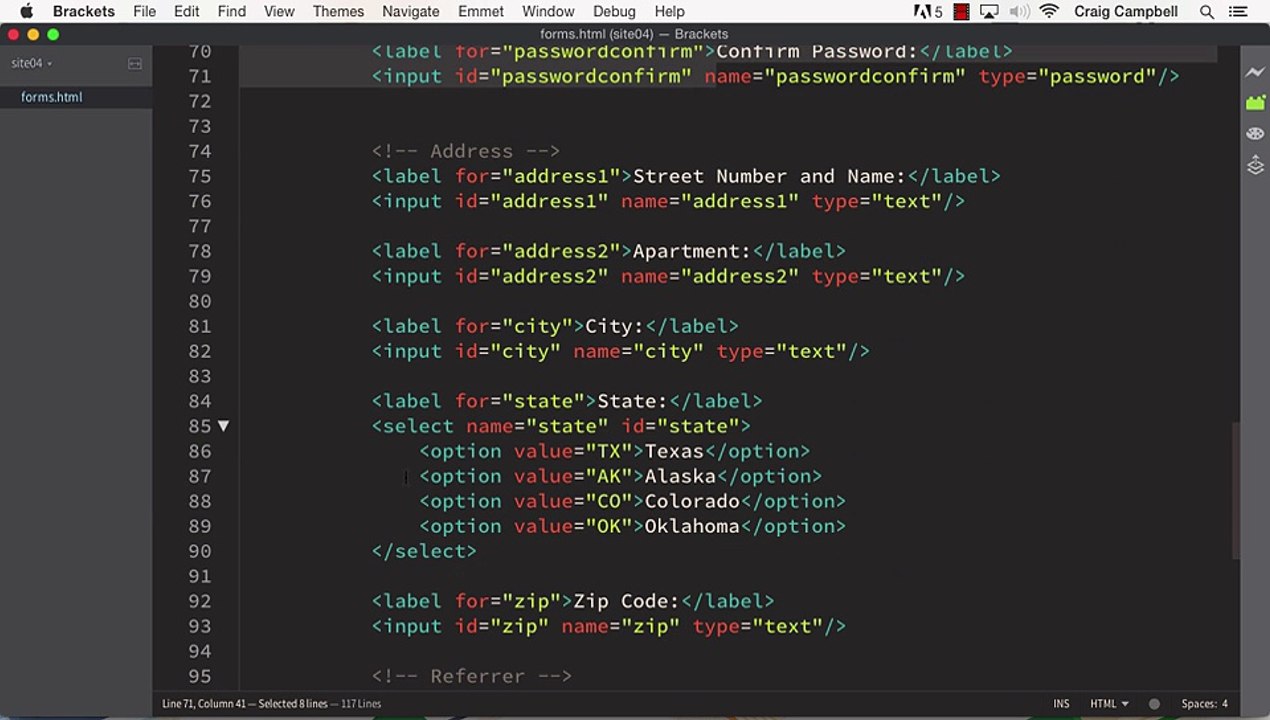 4-Fieldsets and Legends - Solid HTML Form Structure Tuts+ Course