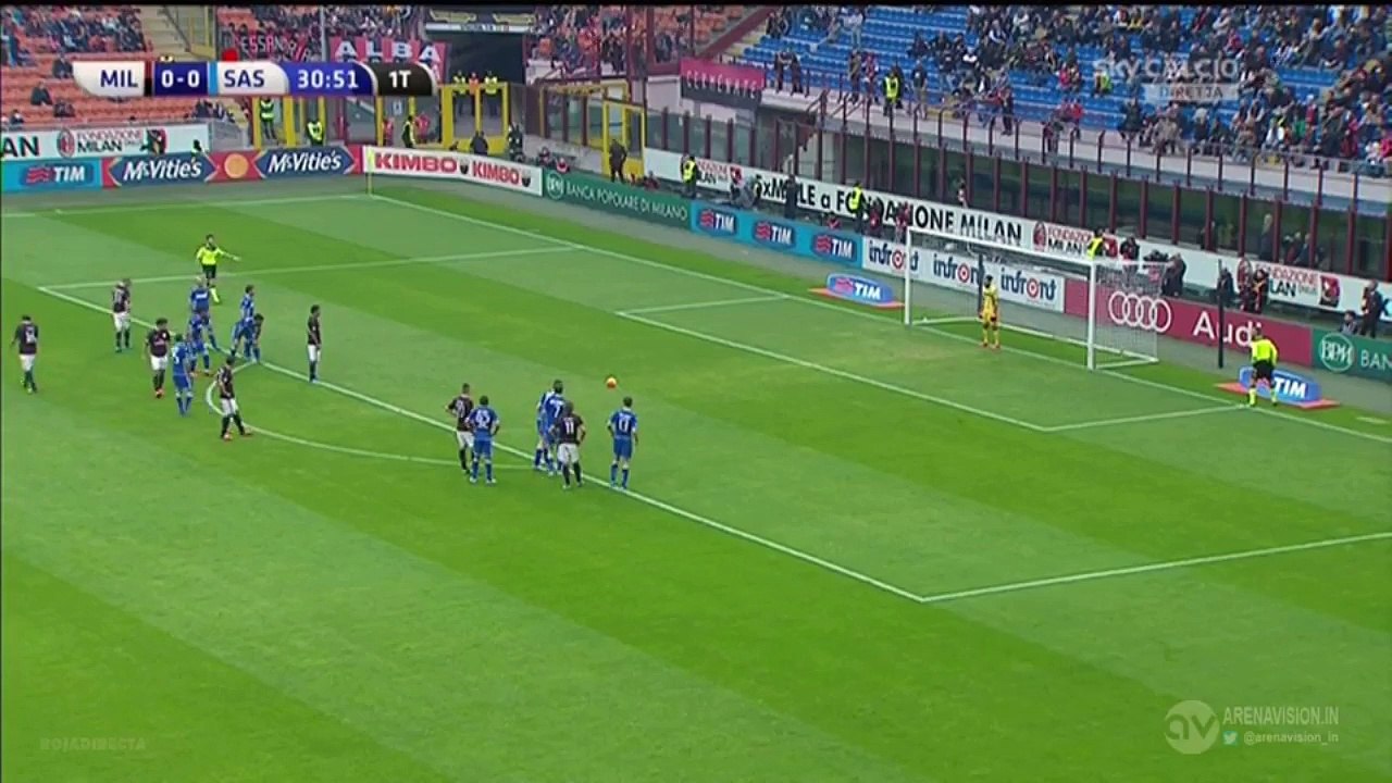 Carlos Bacca 1:0 Penalty-Kick HD | Milan v. Sassuolo 25.10.2015 HD