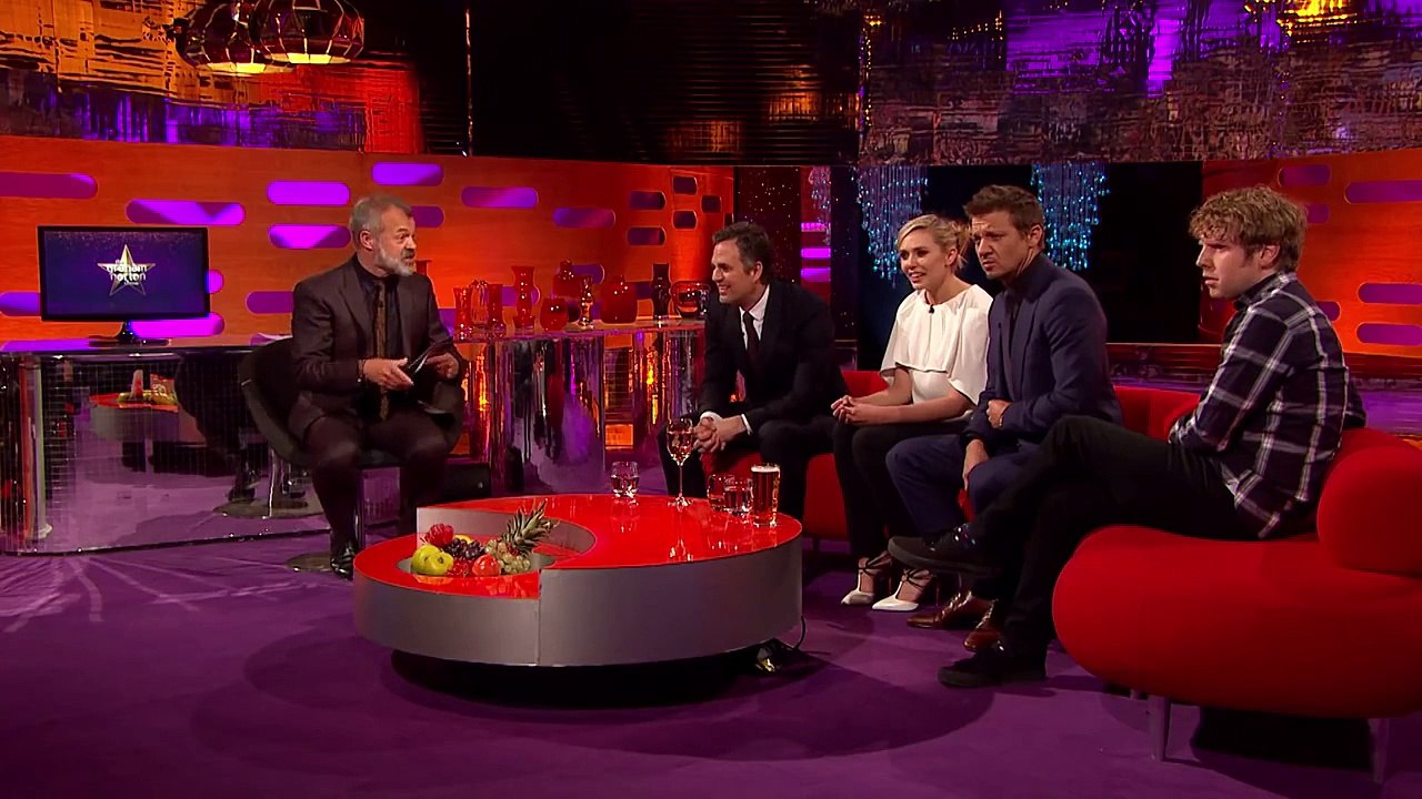 Elizabeth Olsen and Jeremy Renner Impressed by Tsunami Tongue - The Graham Norton Show