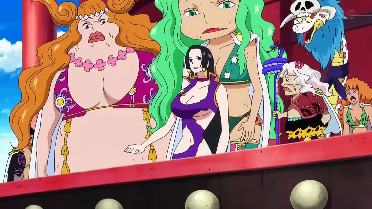 Luffy and the beautiful Hancock in funny moments