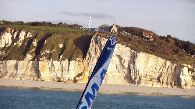 Transat Jacques Vabre 2015 - Images aériennes - Passage à Etretat