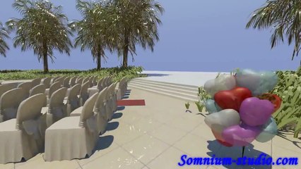 Low budget wedding 3d floor plan presentation