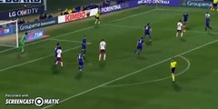 MOHAMED SALAH GOAL -- FIORENTINA VS AS ROMA 0-1 -- SERIE A -- 2015
