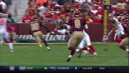 Redskins Cousins hits Ryan Grant for a 19-yard gain