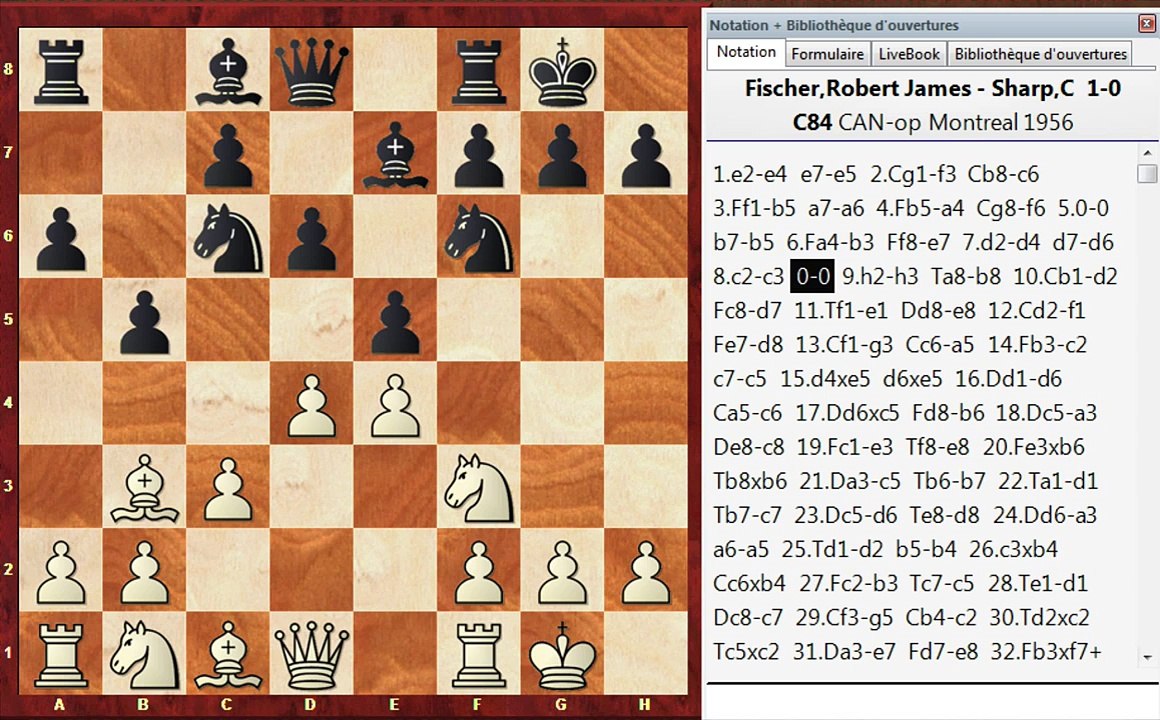 Fischer Vs Sharp Monreal 1956 1-0