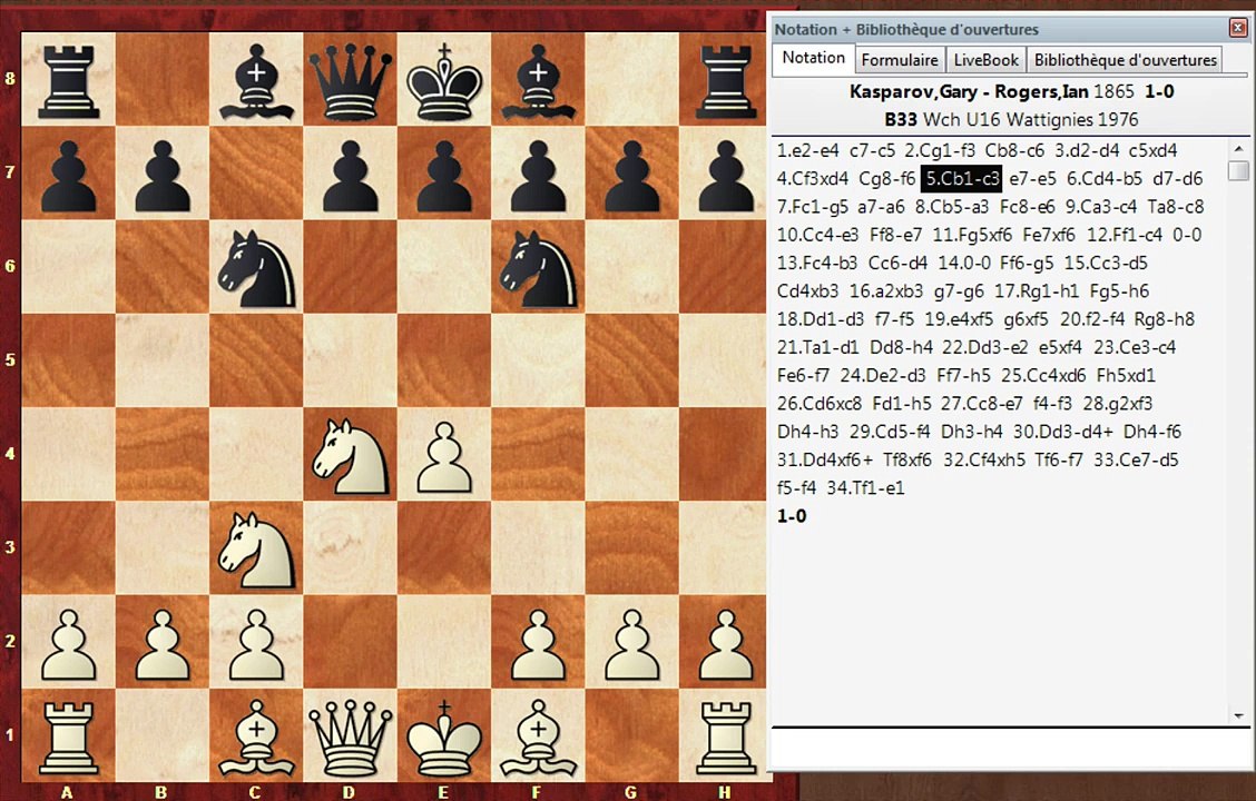 08 KASPAROV Vs Rogers, Ian 1976 1 0