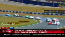 Espeluznante accidente del hijo de Nelson Piquet