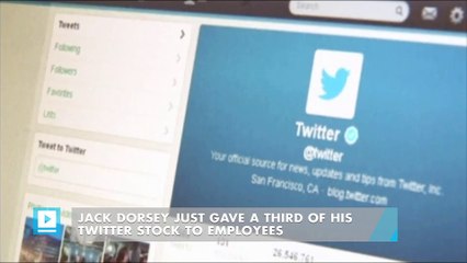 Jack Dorsey just gave a third of his Twitter stock to employees