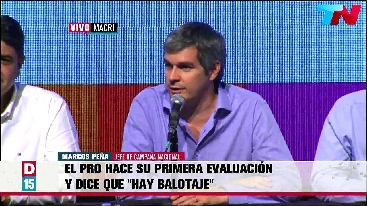 Marcos Peña: "Hay balotaje"