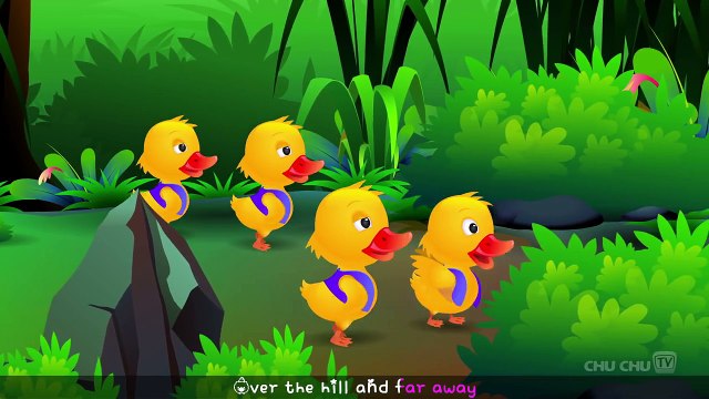 Five Little Ducks Nursery Rhyme With Lyrics Cartoon Animation Rhymes & Songs for Children