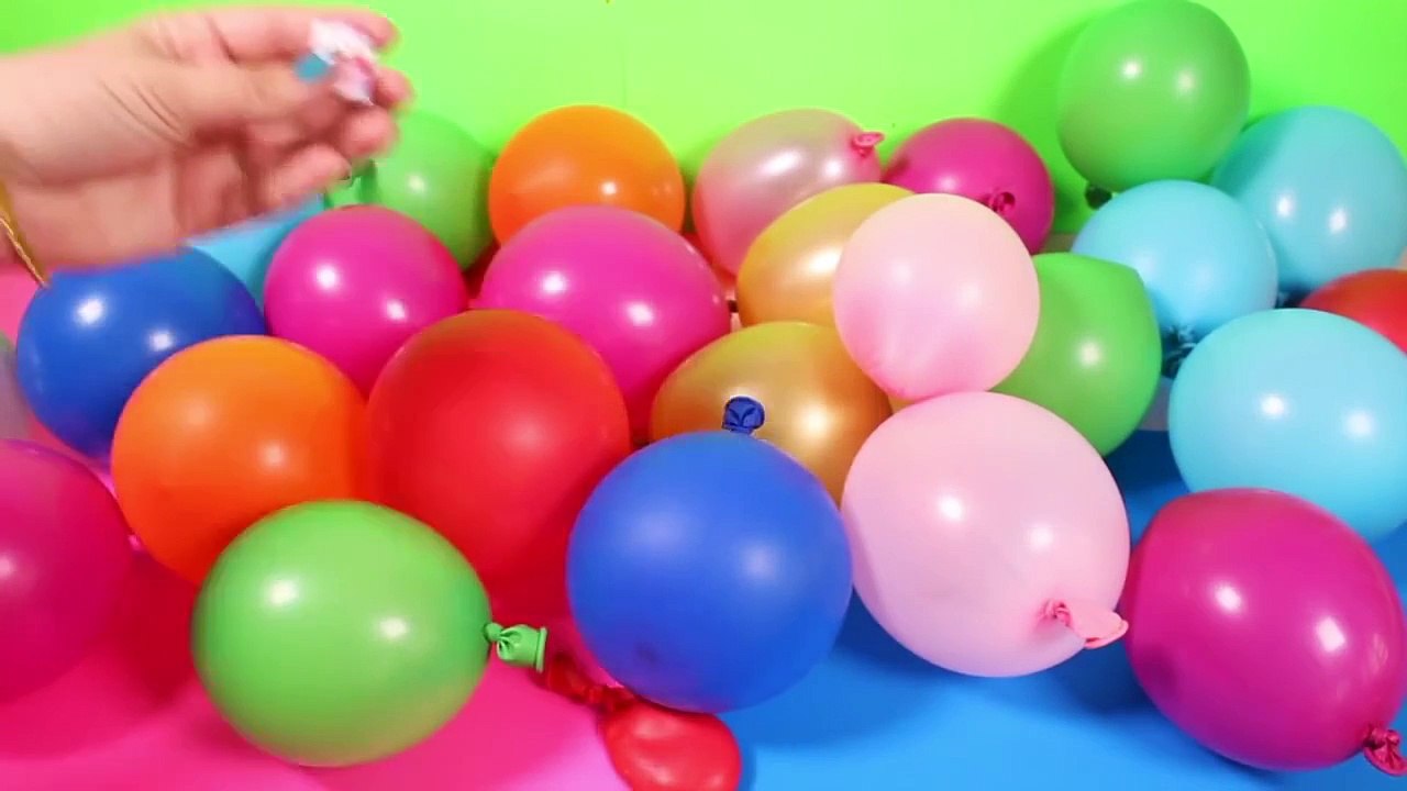 Surprise Balloons with Toys Dora Explorer Spider-Man Peppa Pig Angry Birds Disney Princess Eggs