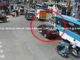 Bus Vs Car | Caught by CCTV Cam | Live Accidents in India | Tirupati Traffic Police