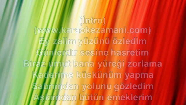 Orhan Ölmez - Derviş - 2011 TÜRKÇE KARAOKE