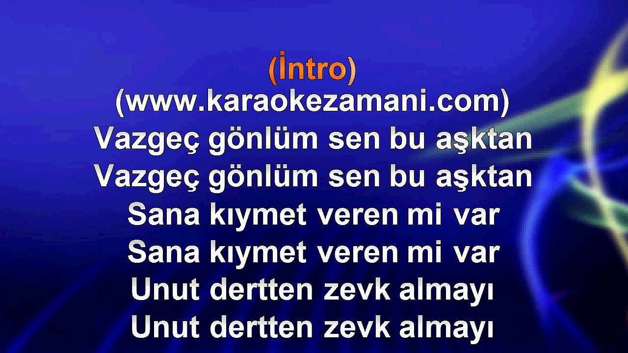 Özcan Deniz - Vazgeç Gönlüm - (2012) TÜRKÇE KARAOKE