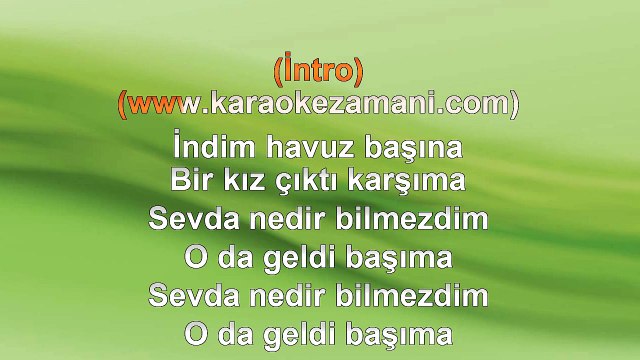 Özgür Akkuş - İndim Havuz Başına - Fiesta Mix - 2010 TÜRKÇE KARAOKE