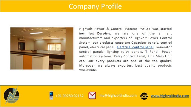 Electric Control Panels by Highvolt India