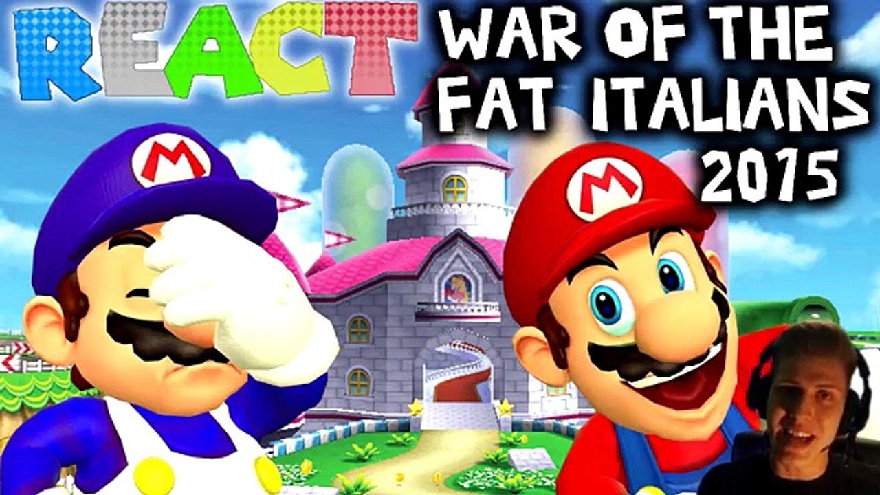 LUIGIKID REACTS TO- SM64- WAR OF THE FAT ITALIANS 2015 by SMG4