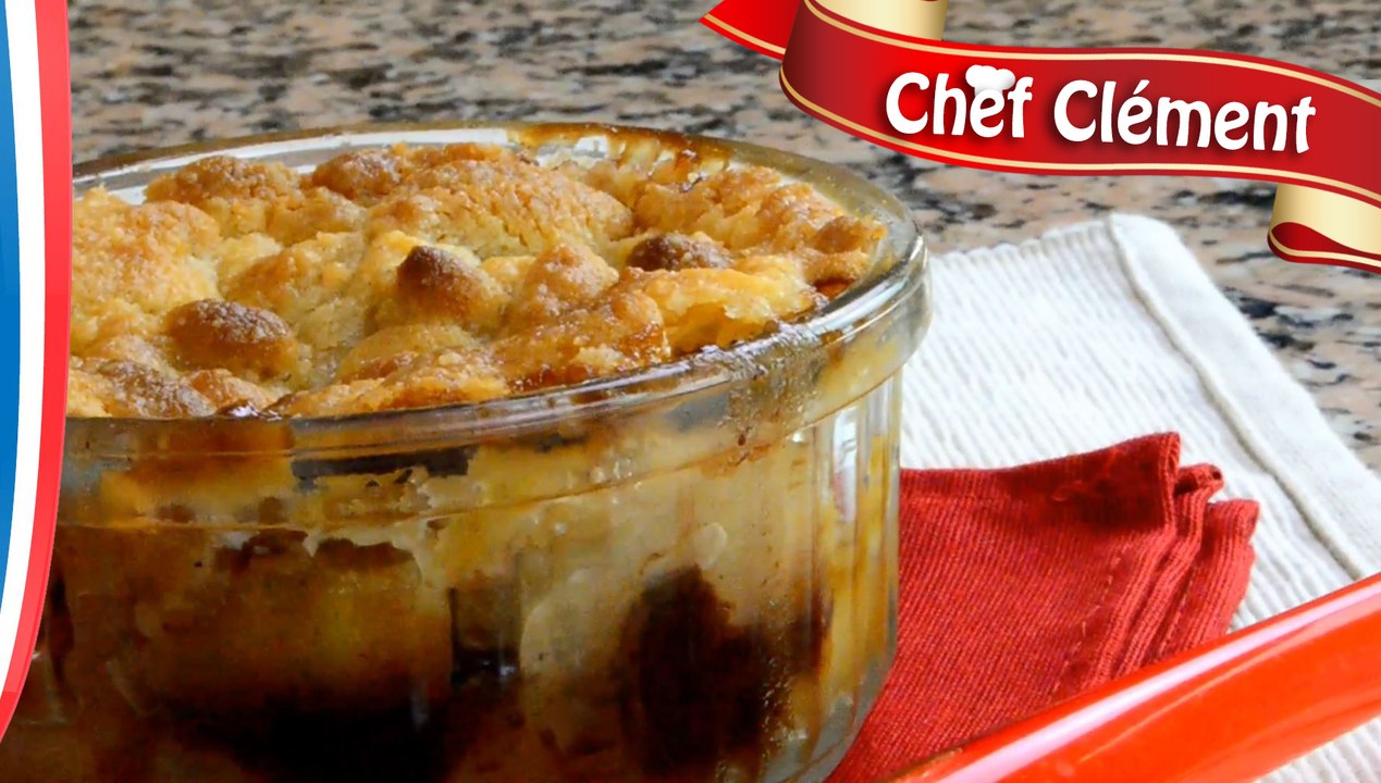 Recette : Crumble pomme, poire, banane et chocolat