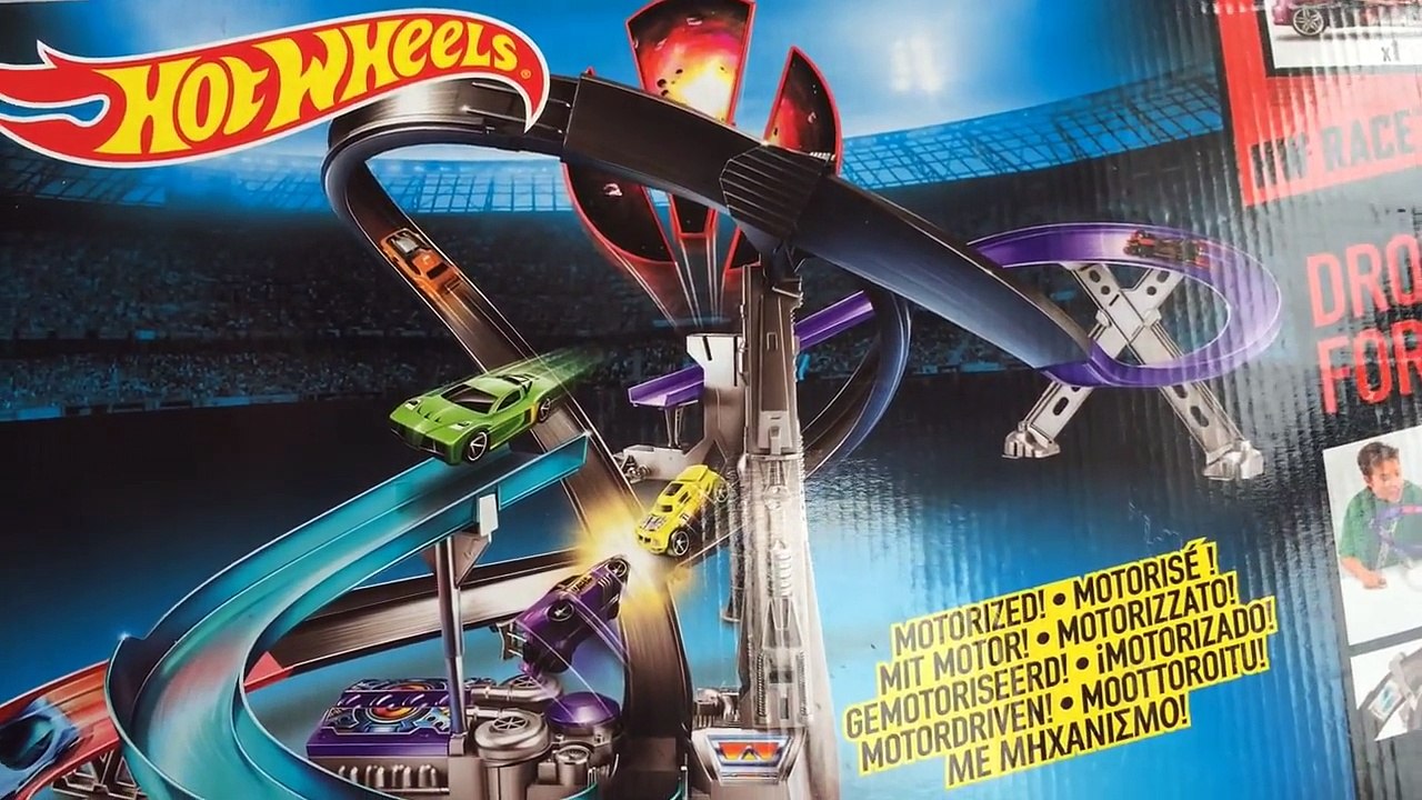 Hot Wheels KidPicks Zero G Drop Force Track Set Slow Mo Unboxing Demo Review