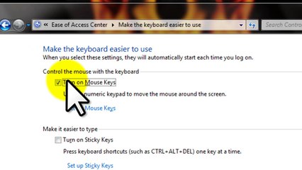 How to use mouse from keyboard in urdu