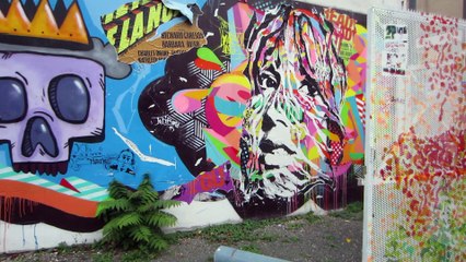 Galerie Amarrage, le mur extérieur le samedi 24 octobre 2015