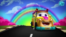 The Wheels On The Bus Go Round And Round | Children English Nursery Rhymes | 3D Animation