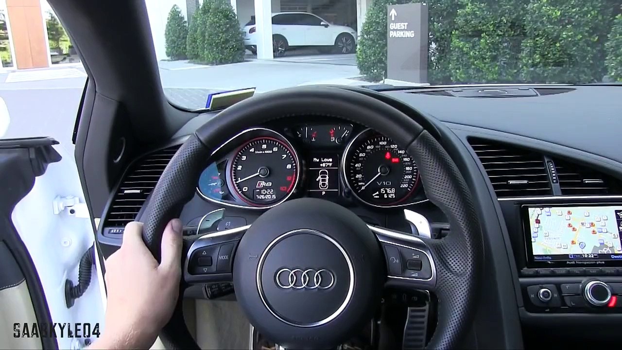 2014/2015 Audi R8 V10 S Tronic Start Up, Test Drive, and In Depth Review